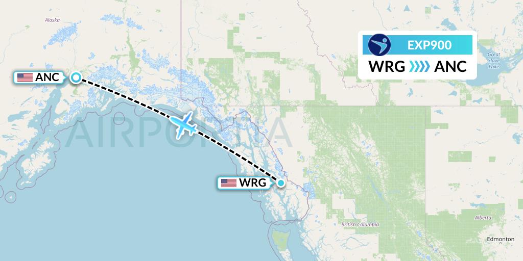 EXP900 Flight Status Island Air Express Wrangell to Anchorage (I4900)
