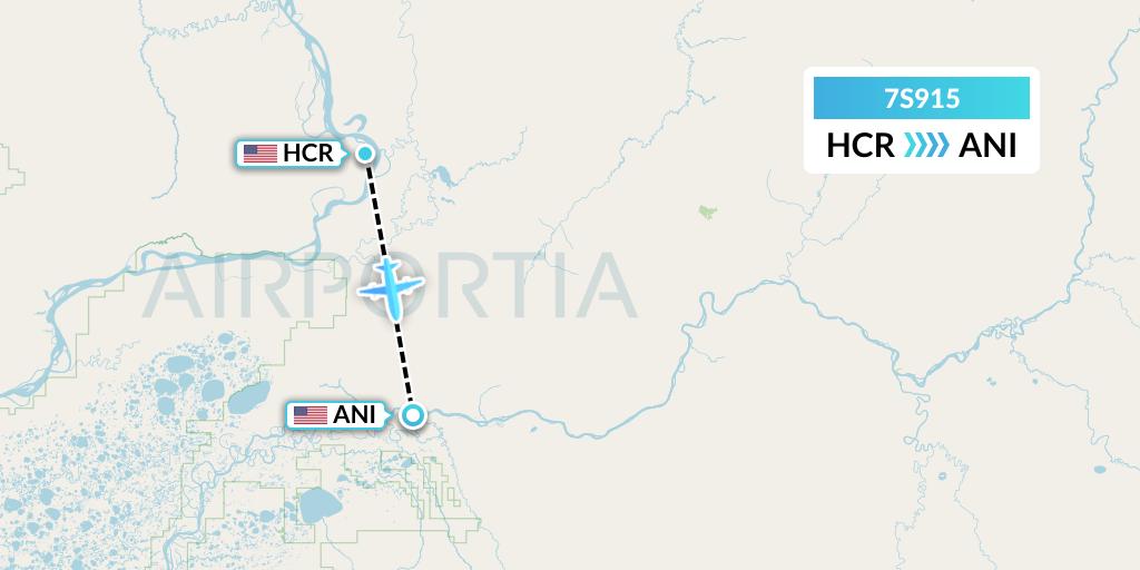 7S915 Ryan Air (USA) Flight Map: Holy Cross to Aniak