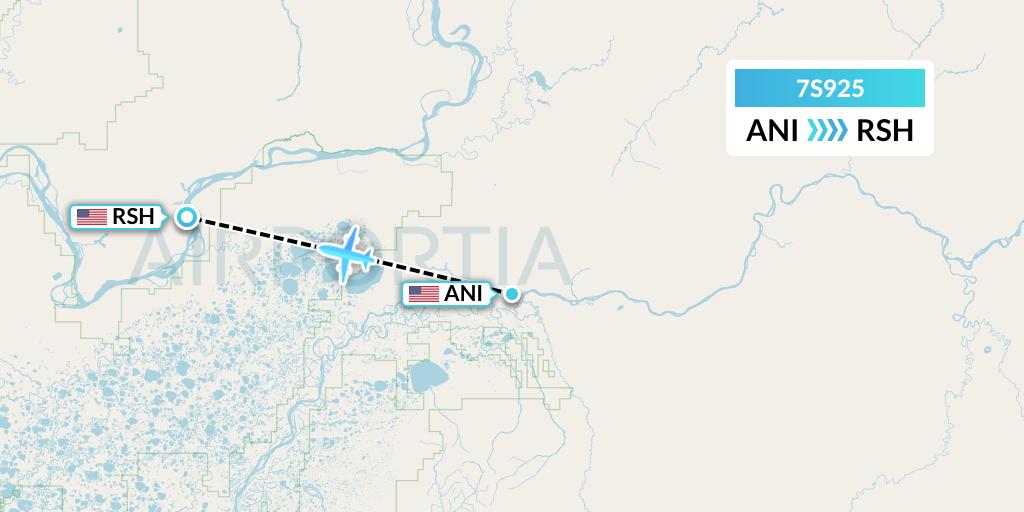 7S925 Ryan Air (USA) Flight Map: Aniak to Russian Mission