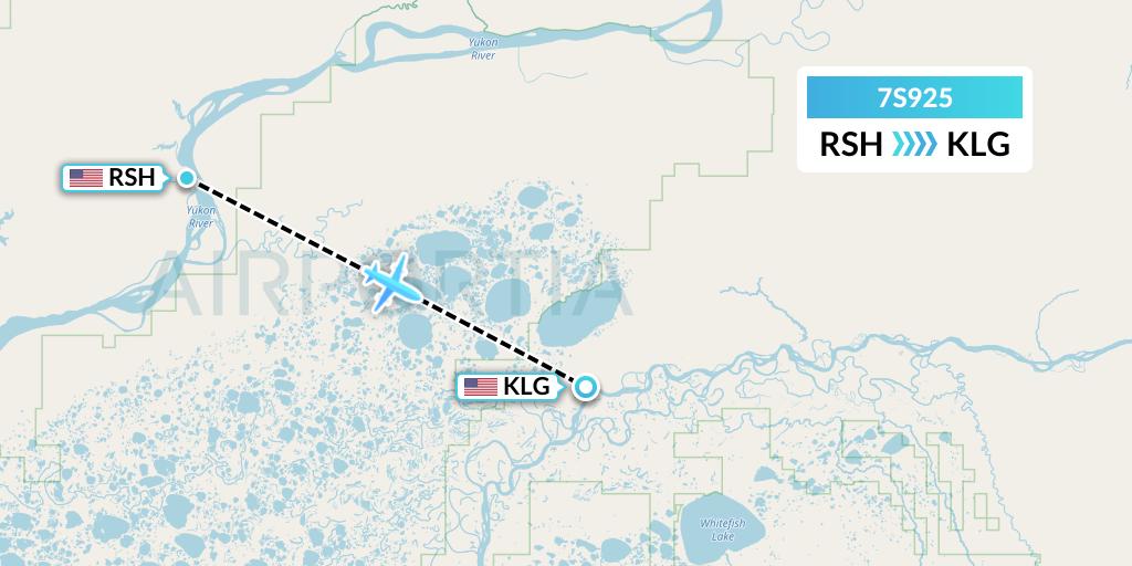 7S925 Ryan Air (USA) Flight Map: Russian Mission to Kalskag