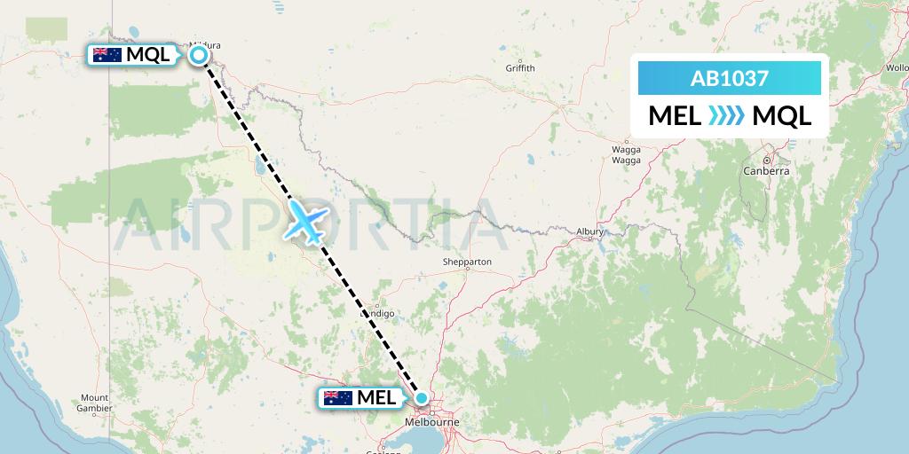 AB1037 Flight Status Bonza Aviation Melbourne to Mildura (BNZ1037)