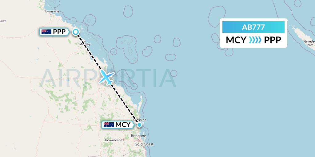 AB777 Flight Status Bonza Aviation Sunshine Coast to Proserpine (BNZ777)