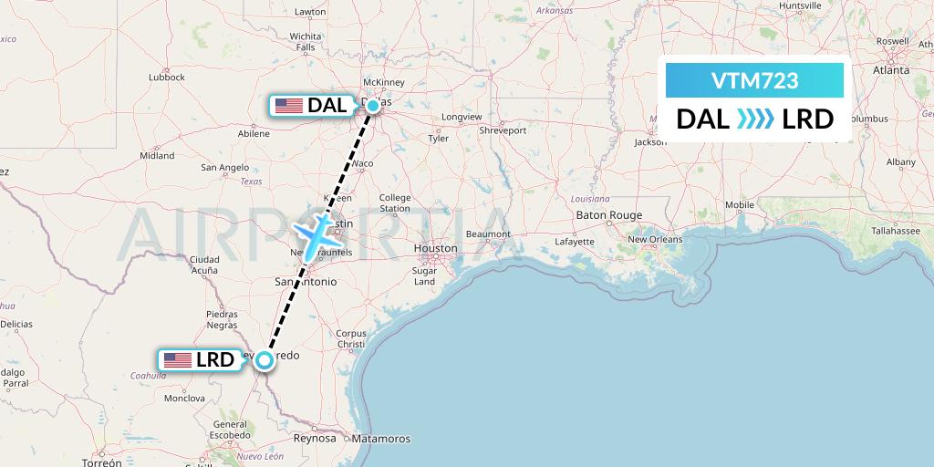 VTM723 Flight Status Aeronaves TSM Dallas to Laredo