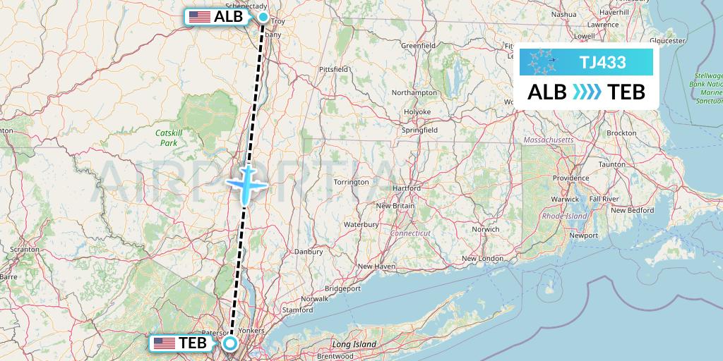 TJ433 Flight Status Tradewind Aviation Albany to Teterboro (GPD433)