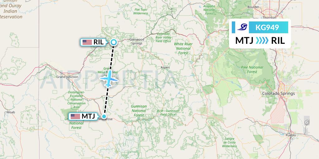 KG949 Flight Status Key Lime Air Montrose to Rifle (LYM949)