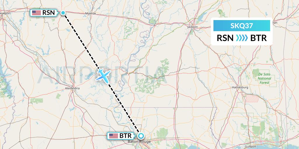 SKQ37 Flight Status Labcorp Ruston to Baton Rouge