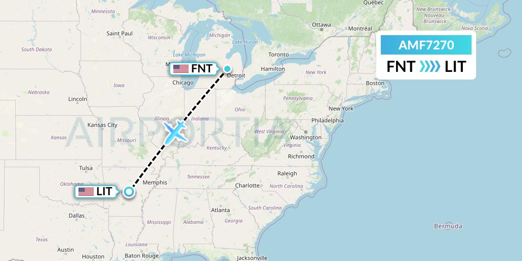 AMF7270 Flight Status Ameriflight Flint to Little Rock