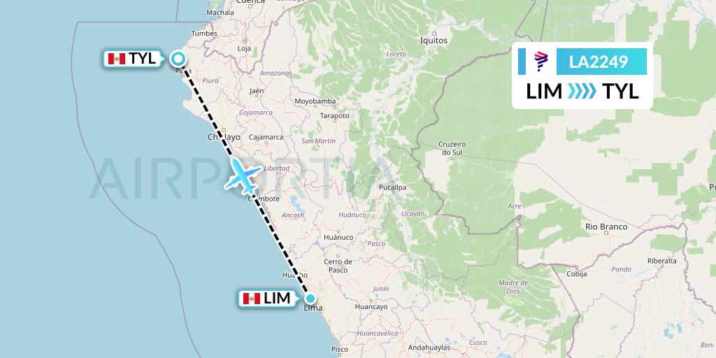 LA2249 Flight Status LAN Airlines Lima to Talara (LAN2249)