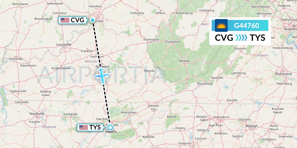 G44760 Flight Status Allegiant Air Cincinnati to Knoxville (AAY4760)