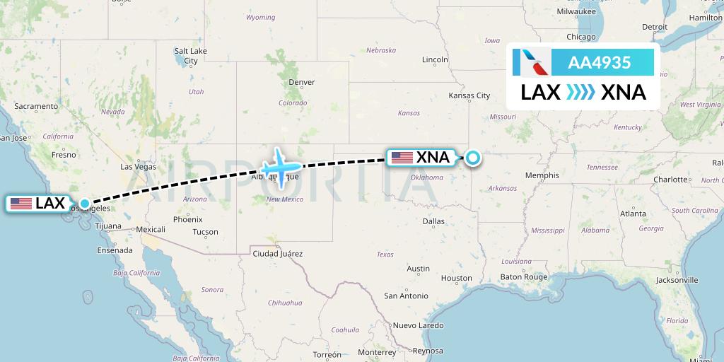 AA4935 Flight Status American Airlines Los Angeles to Bentonville