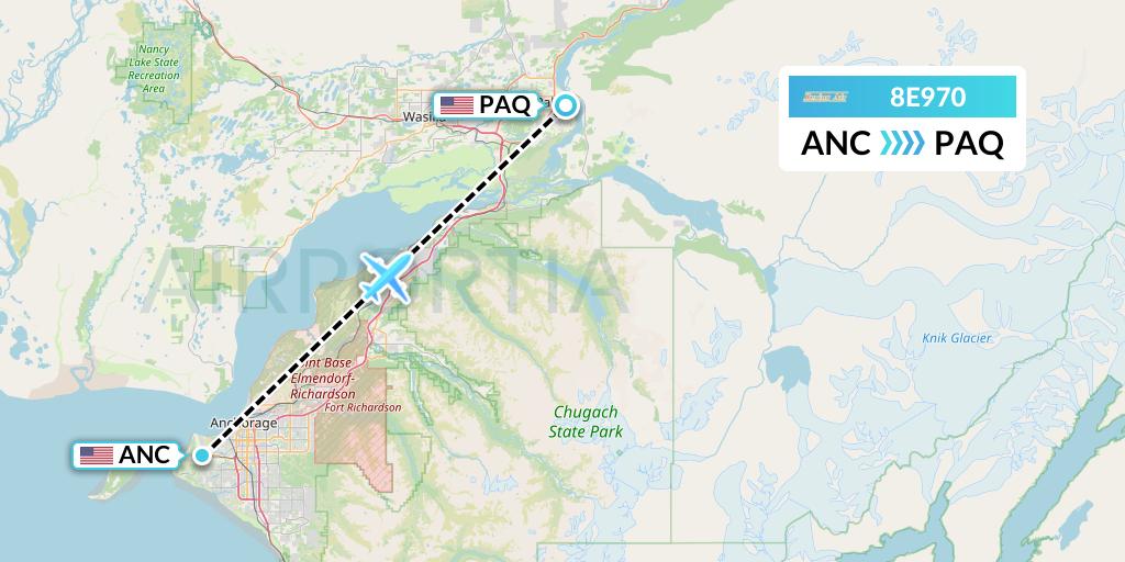 8E970 Flight Status Bering Air Anchorage to Palmer (BRG970)