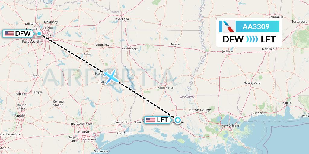 AA3309 Flight Status American Airlines Dallas to Lafayette (AAL3309)