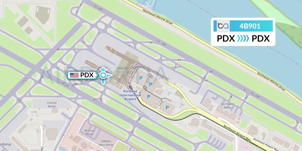 4B901 Boutique Air Flight Map: Portland to Portland