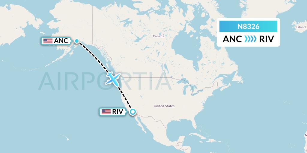 N8326 Flight Status National Airlines Anchorage to Riverside (NCR326)