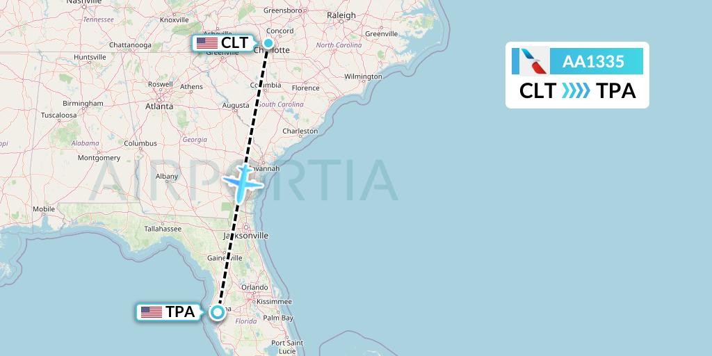 AA1335 Flight Status American Airlines Charlotte to Tampa (AAL1335)
