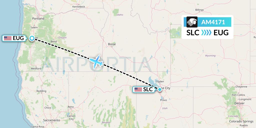 AM4171 Flight Status Aeromexico Salt Lake City to Eugene (AMX4171)