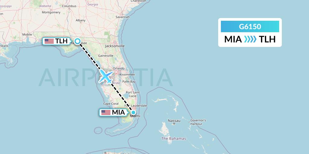 G6150 Flight Status Fly Arna Miami to Tallahassee (ACY150)