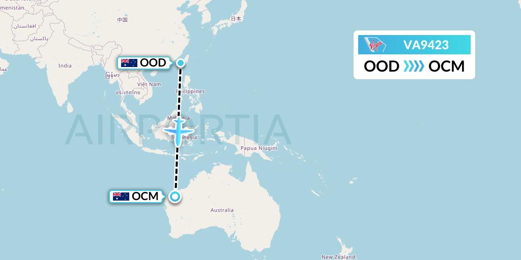 VA9423 Virgin Australia Flight Map: Newman to Boolgeeda