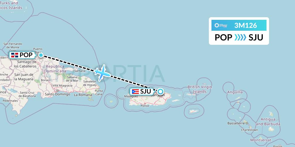 3M126 Flight Status Silver Airways Puerto Plata to San Juan (SIL126)