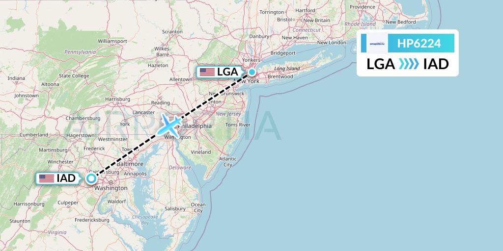 HP6224 Flight Status Amapola Flyg New York to Washington (APF6224)