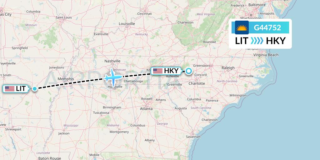 G44752 Flight Status Allegiant Air Little Rock to Hickory (AAY4752)