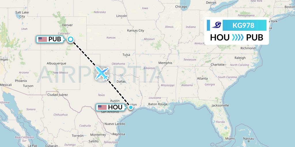 KG978 Flight Status Key Lime Air Houston to Pueblo (LYM978)