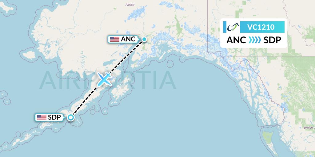 VC1210 Flight Status ViaAir Anchorage to Sand Point (SRY1210)