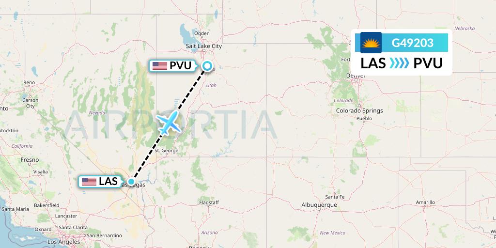 G49203 Allegiant Air Flight Map: Las Vegas to Provo