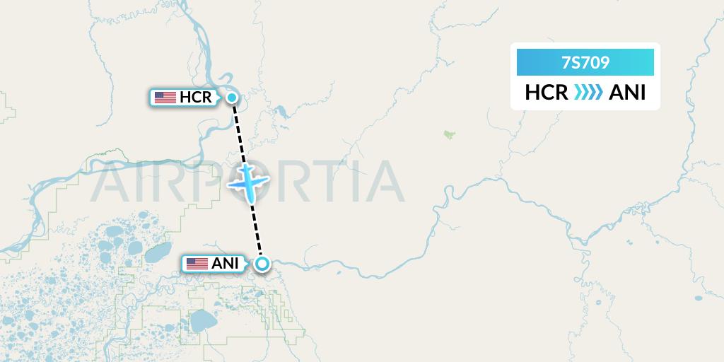 7S709 Ryan Air (USA) Flight Map: Holy Cross to Aniak