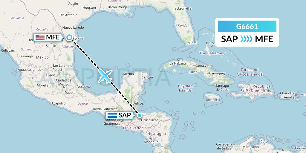G6661 Flight Status Fly Arna San Pedro Sula to McAllen (ACY661)