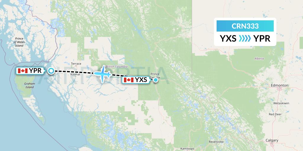 CRN333 Flight Status Aerocaribbean Prince to Prince Rupert