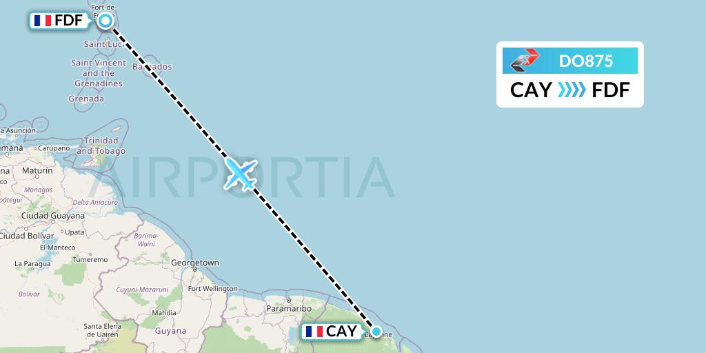 DO875 Flight Status Sky High Aviation Cayenne to FortdeFrance (SHH875)