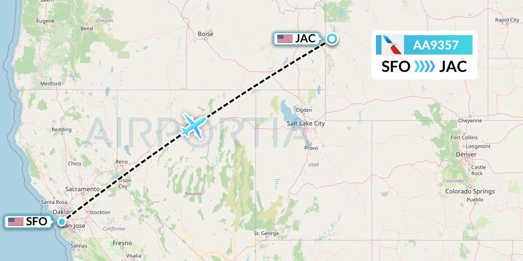 AA9357 Flight Status American Airlines San Francisco to Jackson (AAL9357)