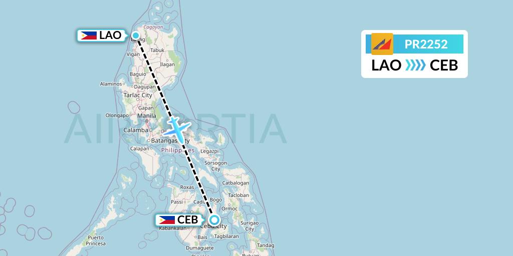 PR2252 Flight Status Philippine Airlines Laoag City to Cebu (PAL2252)
