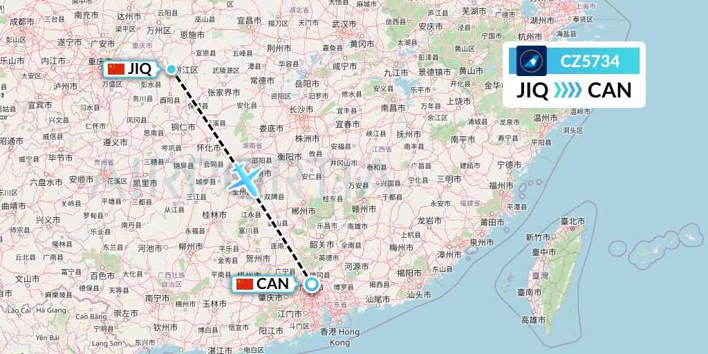 CZ5734 Flight Status China Southern Airlines Qianjiang To Guangzhou cz5734-flight-status-china-southern-airlines-qianjiang-to-guangzhou