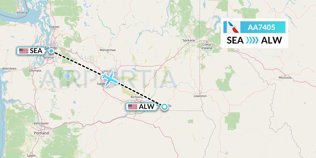 AA7405 Flight Status American Airlines Seattle to Walla Walla (AAL7405)