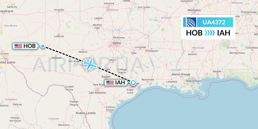 UA4372 Flight Status United Airlines Hobbs to Houston (UAL4372)