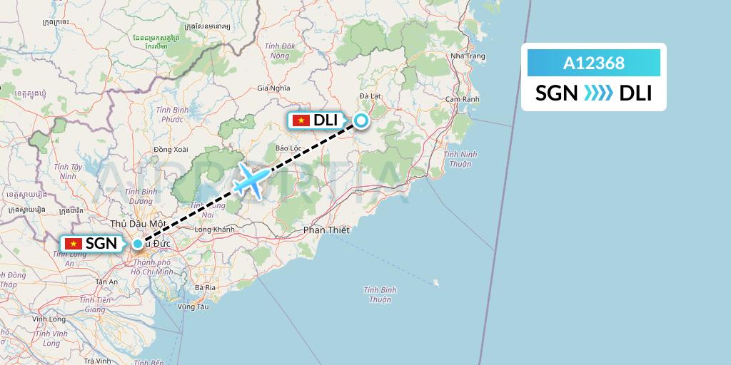 A12368 A.p.g. Distribution Systems Flight Map: Ho Chi Minh City to Da Lat