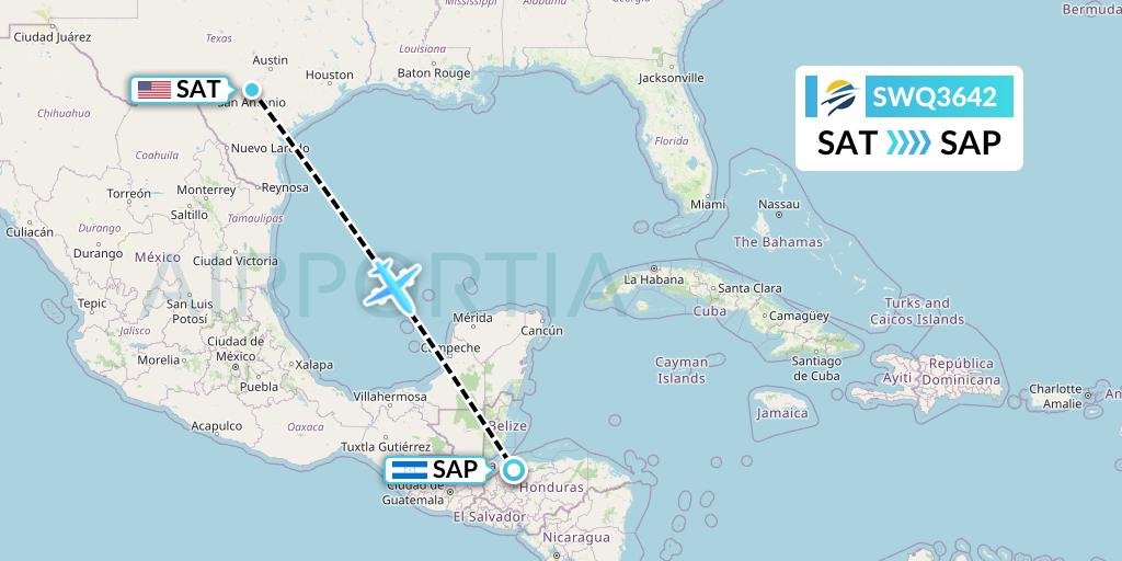 SWQ3642 Flight Status Swift Air San Antonio to San Pedro Sula (WQ3642)