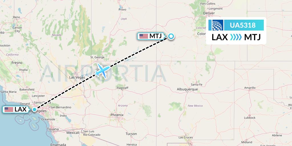 UA5318 Flight Status United Airlines Los Angeles to Montrose (UAL5318)