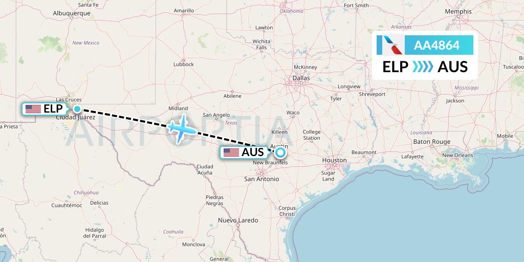 AA4864 Flight Status American Airlines El Paso to Austin (AAL4864)