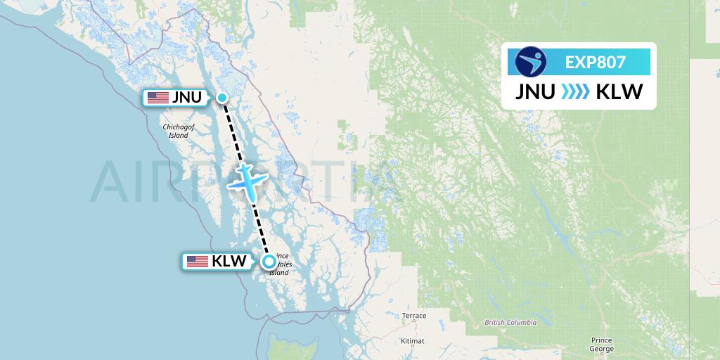 EXP807 Flight Status Island Air Express: Juneau to Klawock (I4807)