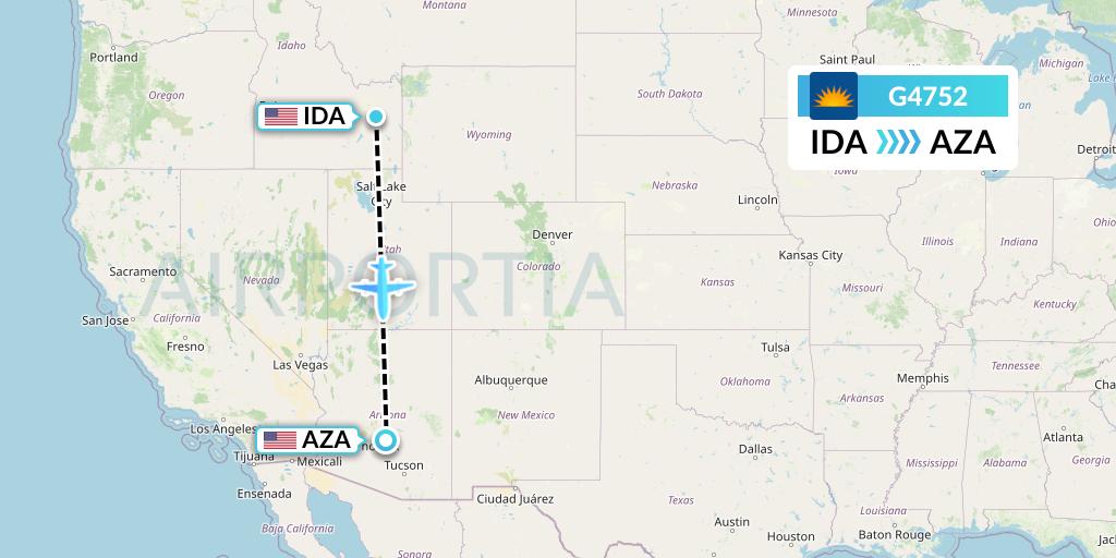 G4752 Allegiant Air Flight Map: Idaho Falls to Phoenix