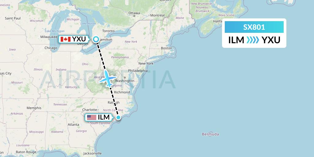 SX801 Flight Status Flygta Airlines Wilmington to London (TOR801)
