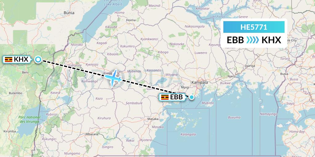 HE5771 Flight Status Bar Aviation Entebbe to Uganda