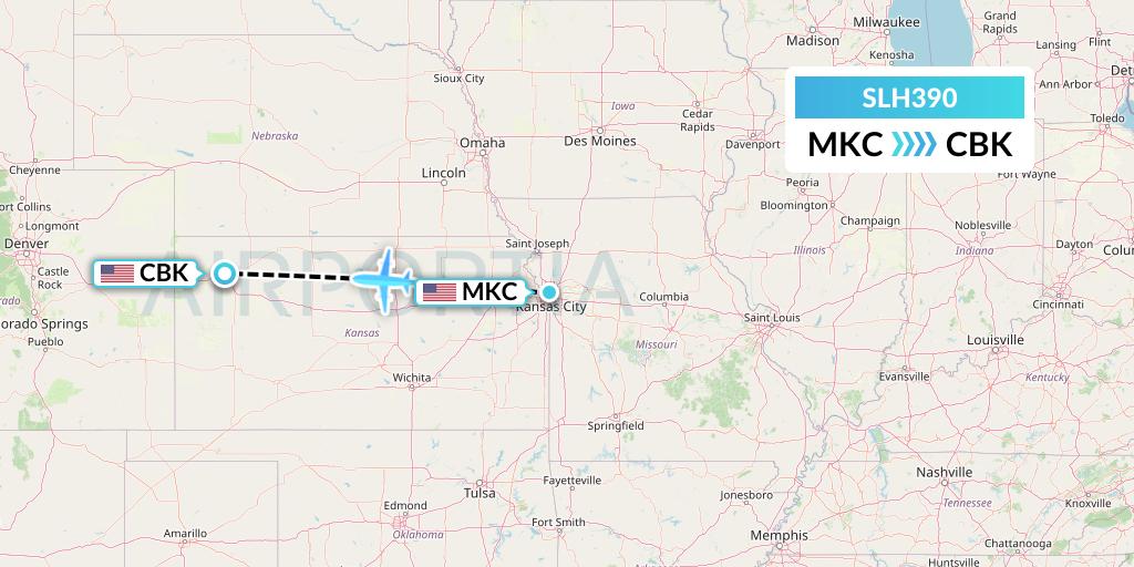 SLH390 Flight Status Silverhawk Aviation Kansas City to Colby