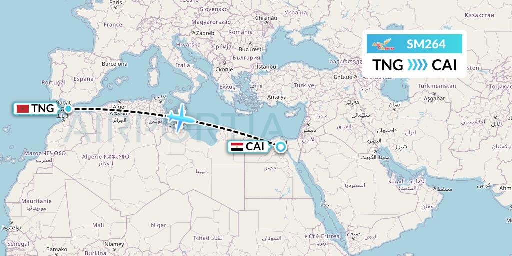 SM264 Flight Status Air Cairo Tangier to Cairo (MSC264)