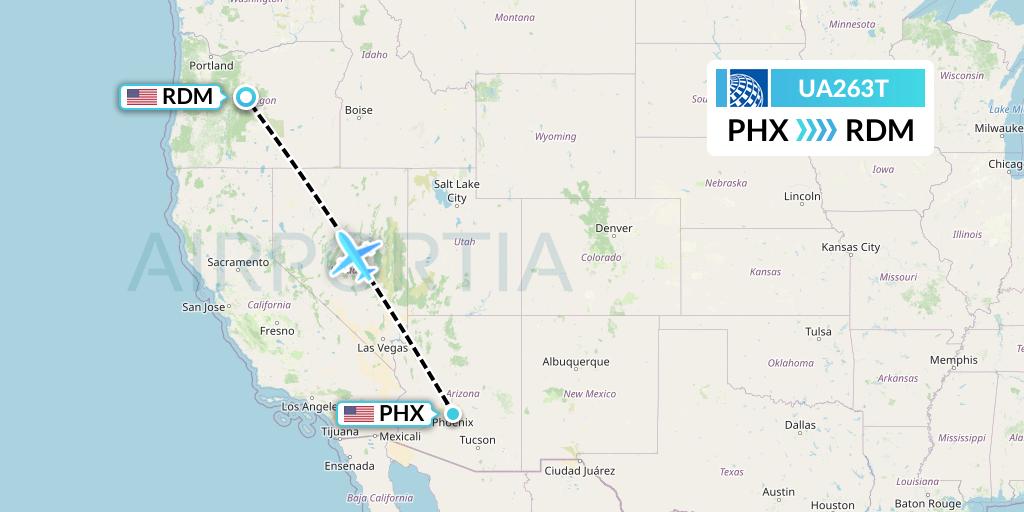 UA263T Flight Status United Airlines Phoenix to Redmond (UAL263T)