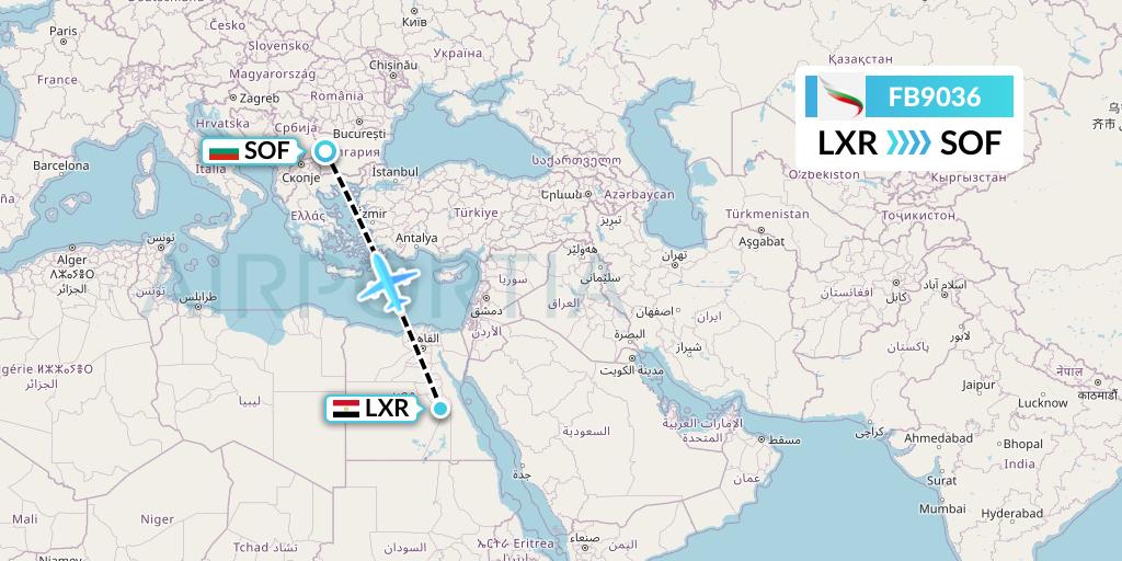 FB9036 Flight Status Bulgaria Air Luxor to Sofia (LZB9036)