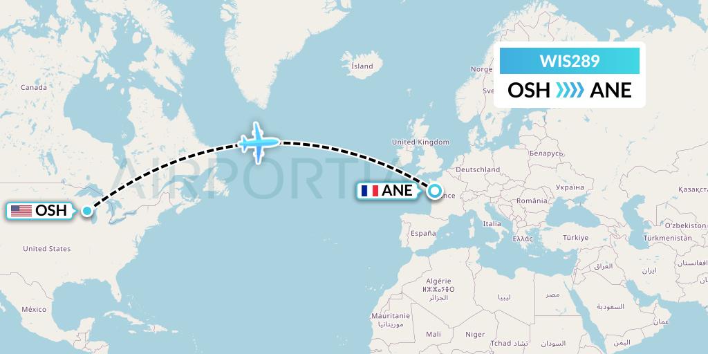 WIS289 Flight Status Paccair Oshkosh to Angers